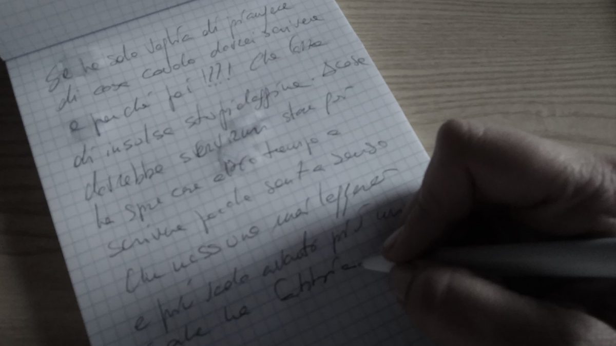 scrivere e voglia di piangere