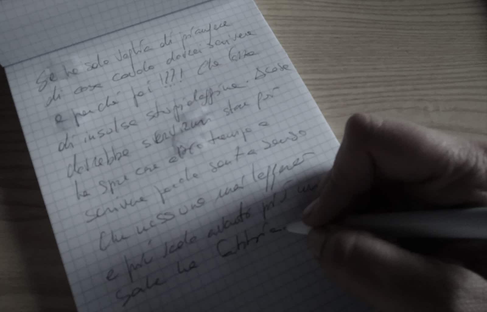 scrivere e voglia di piangere