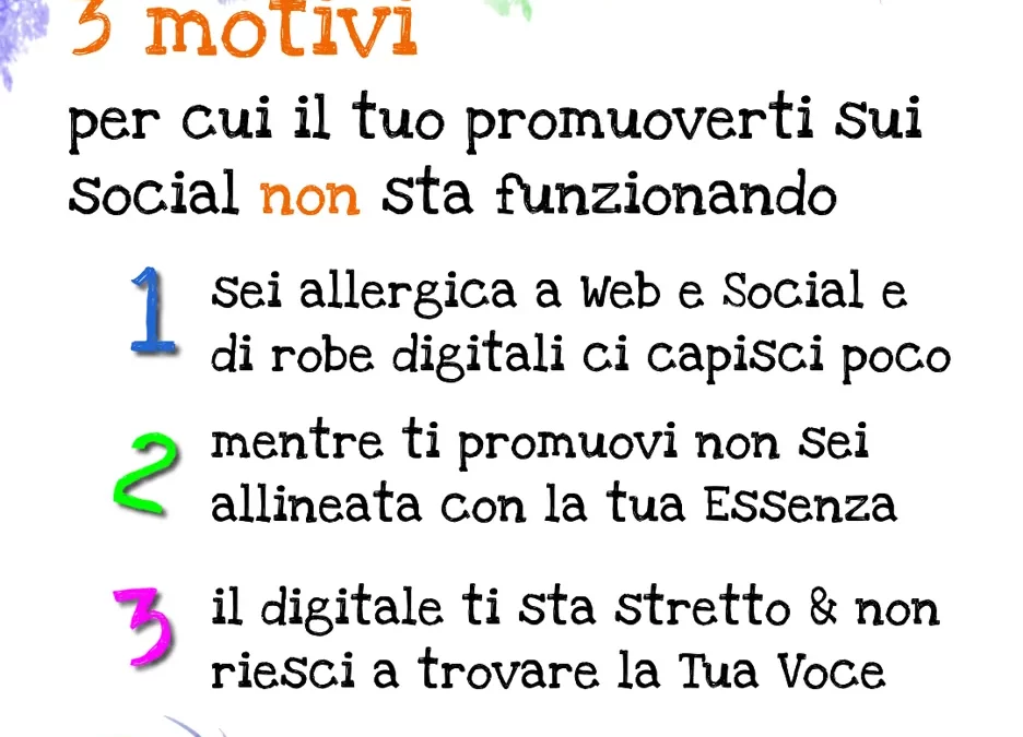 tre motivi per cui non hai risultati sui social