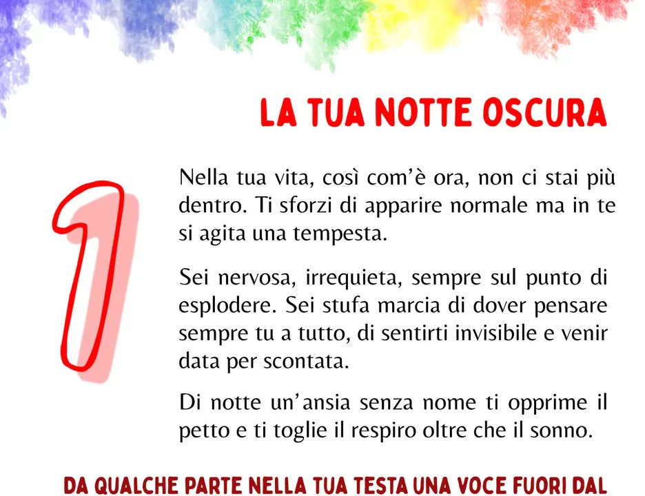 Fase 1 - la tua notte oscura