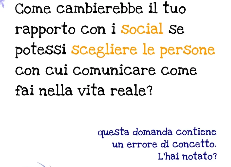 comunicare nei social e nella vita reale
