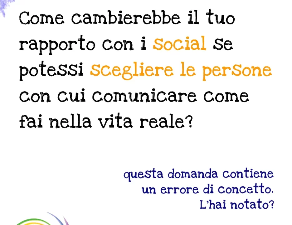 comunicare nei social e nella vita reale