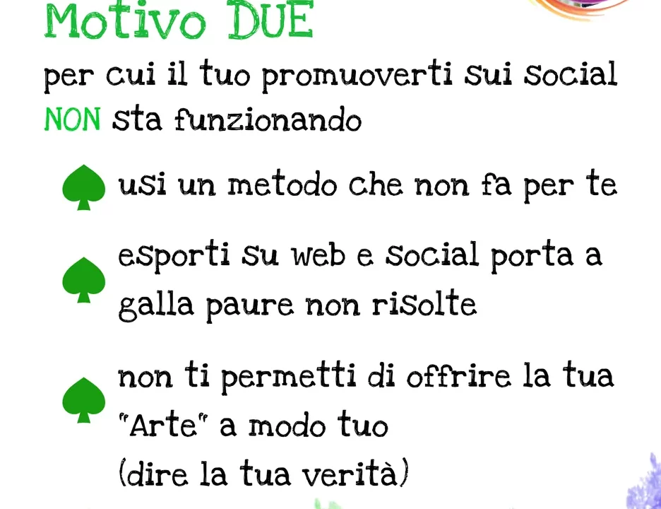 Motivo due per cui fatichi a promuoverti sui Social