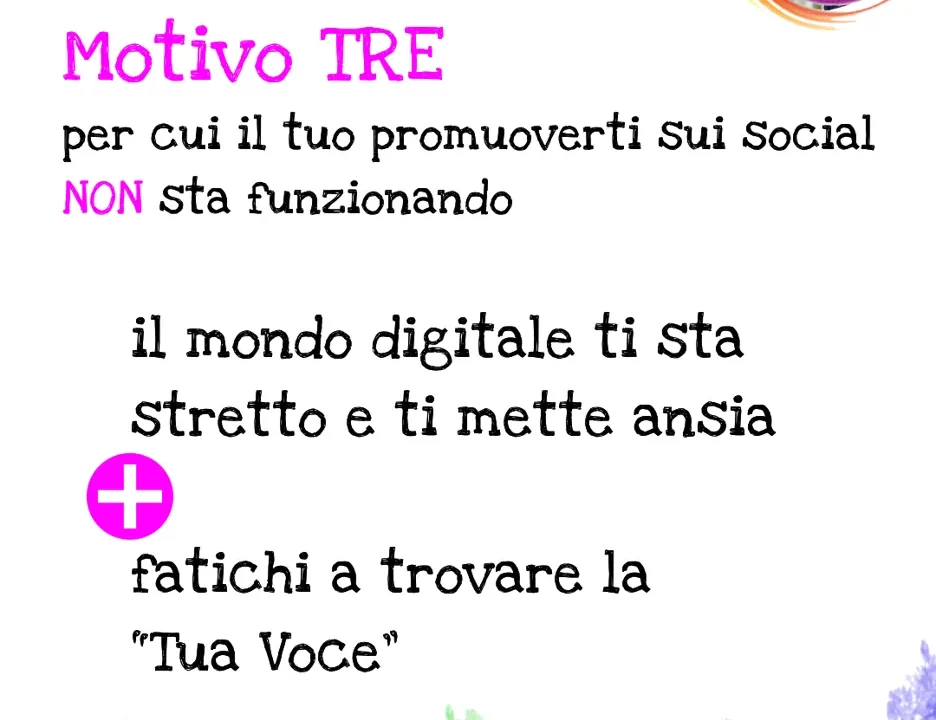 Motivo tre per cui fatichi a promuoverti sui Social
